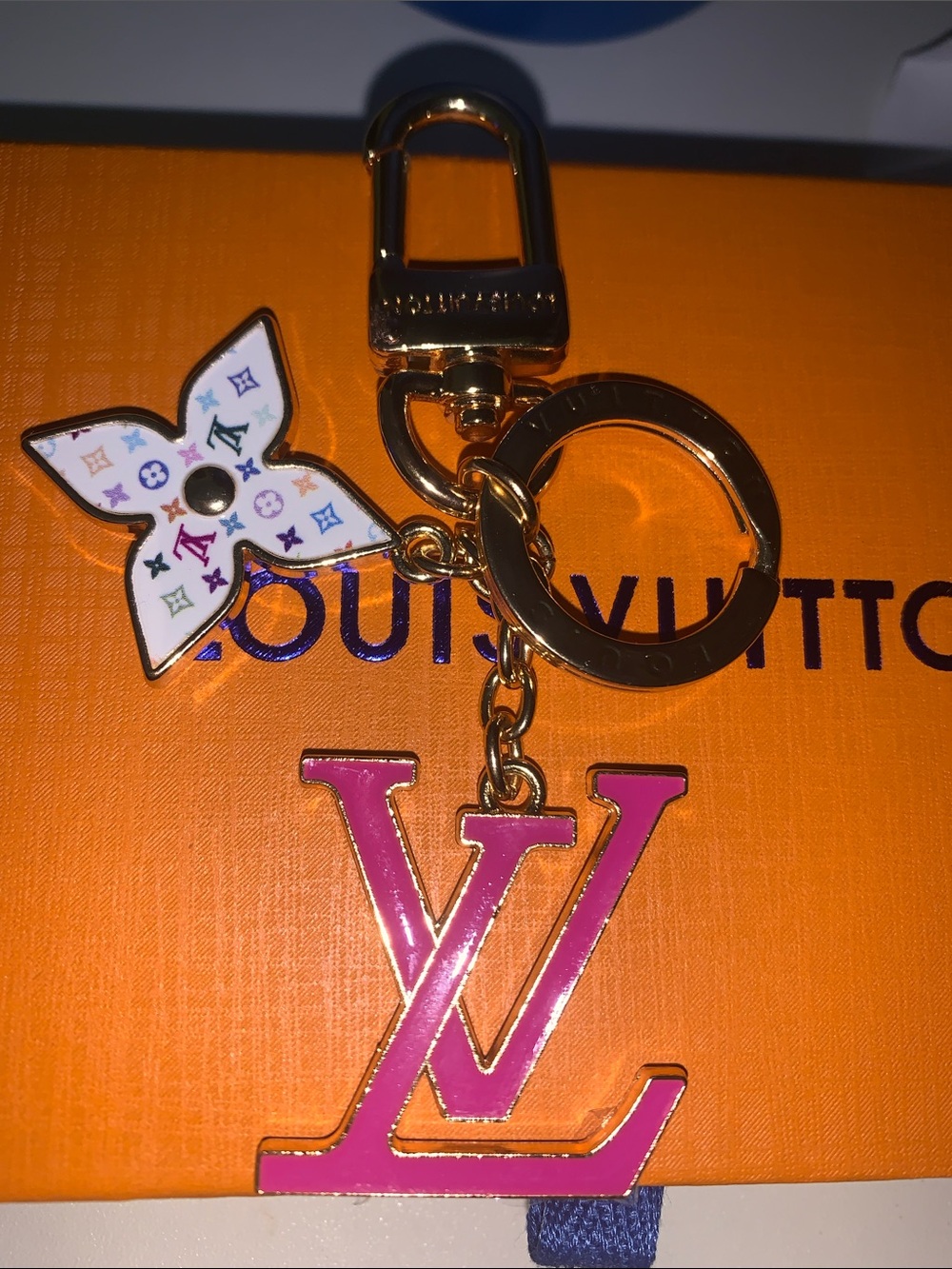 Monogram purse/bag charm keychain